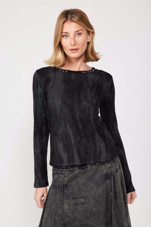 Washed Rib Knit Shirt HAND MADE