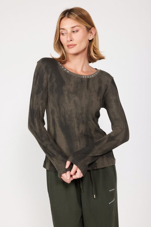 Washed Rib Knit Shirt HAND MADE
