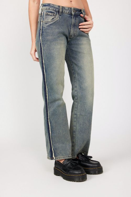 Mom Jeans with Side Stripes SEVEN