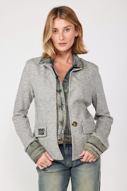 Blazer Jacket with Denim Combination 770