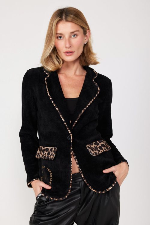 Leopard Finish Blazer Jacket IMPORTANT