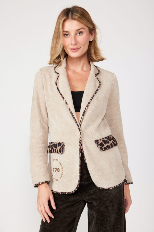 Leopard Finish Blazer Jacket IMPORTANT