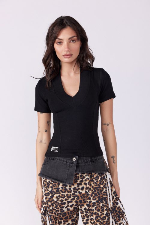 V-Neck T-Shirt WARNING