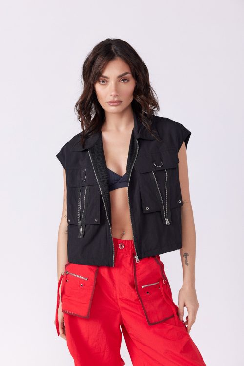 Nylon Vest with Zippers SEVEN