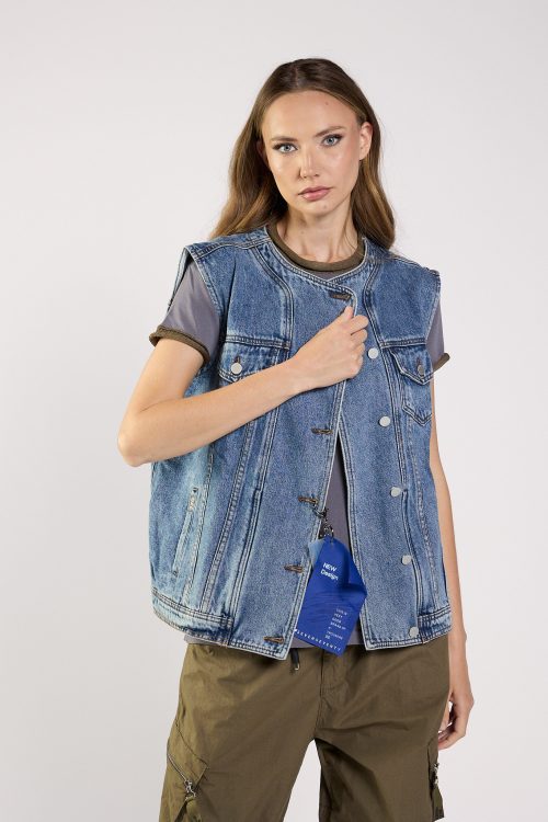 Oversized denim vest 770