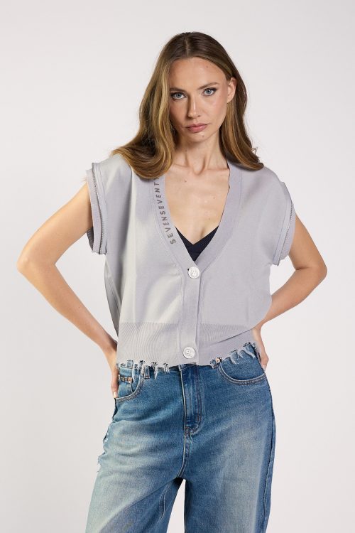 Shiny cardigan vest SEVEN
