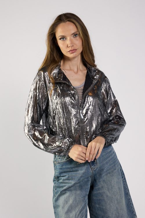 Metallic overlay jacket SEVEN