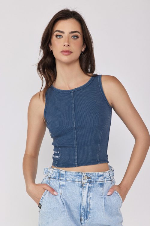 SEVEN Ribbed Crop Tank Top