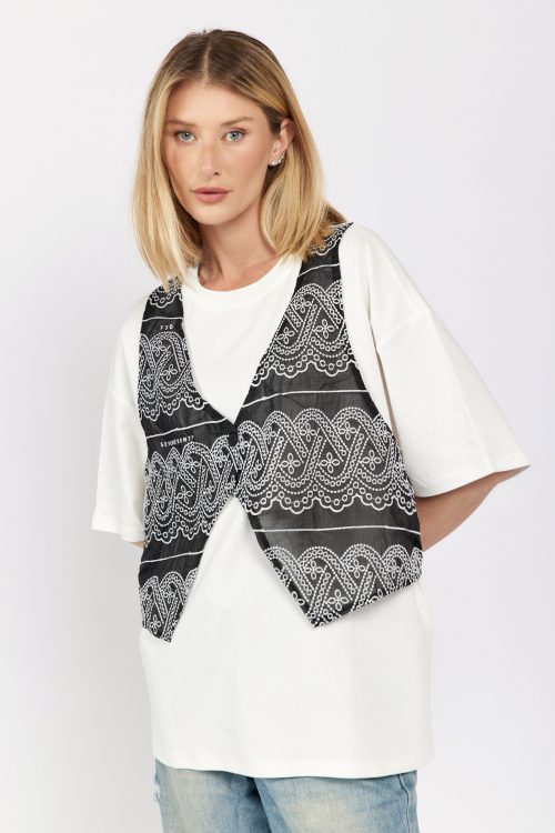 Fabric Combination T-Shirt – SEVEN