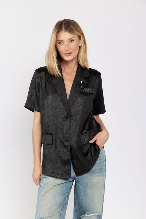 Short Satin Blazer Jacket – WINGS