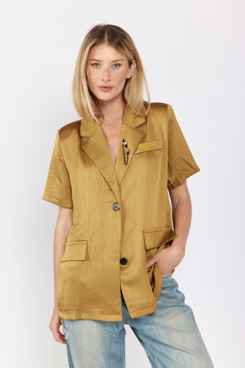 Short Satin Blazer Jacket – WINGS