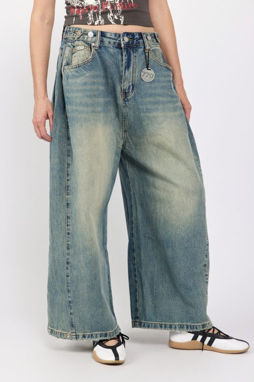 Button-Up Denim Pants – 770