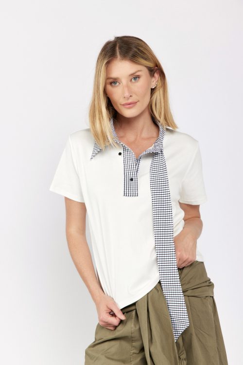 Polo Shirt with Strap Detail – 770