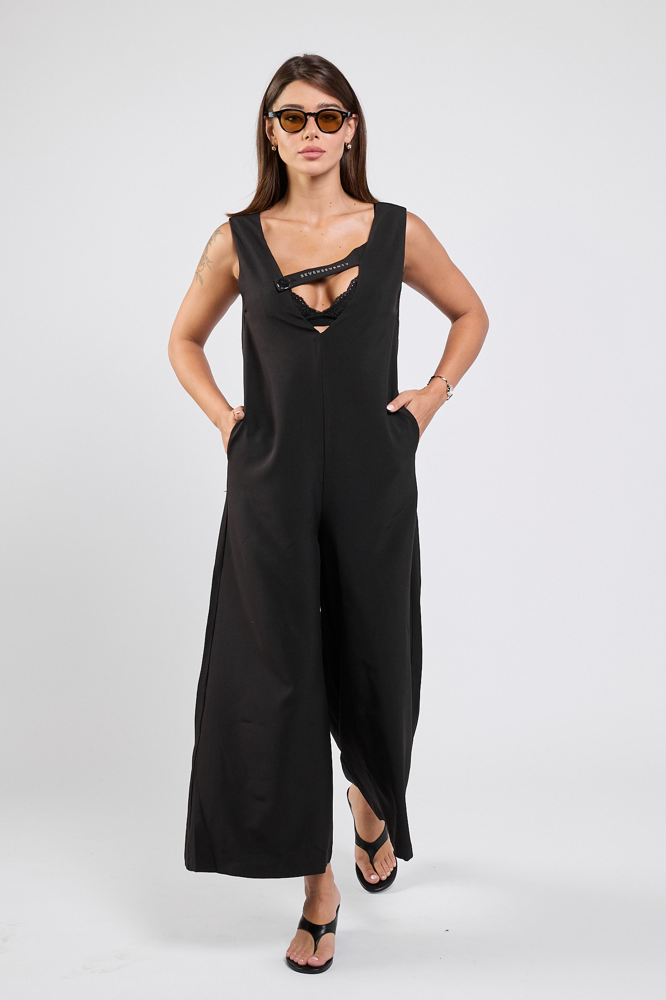 SEVEN Deep V Strap Jumpsuit
