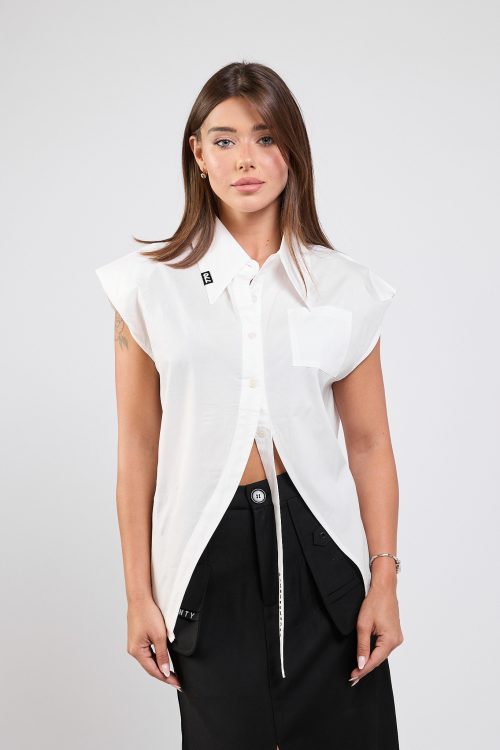 770 Short Tie-Front Button-Up Shirt