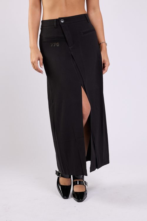 Tailored Wrap Maxi Skirt – 770