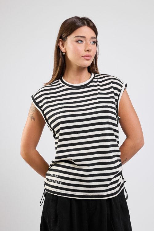 SEVEN Sleeveless Ruched Top